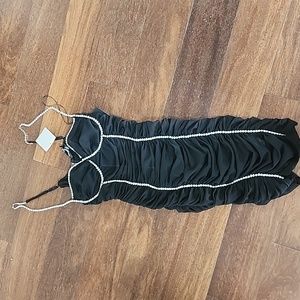 Never worn black mesh rhinestone dress